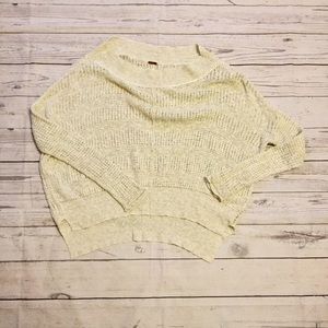 Free People oatmeal slouchy knit dolman top